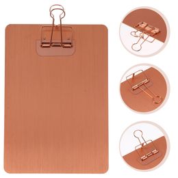 Pocket Folders A5 Note Splint Paper Holder Clipboard Metal Scissors Durable for Office