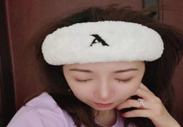 Headbands fashion lady hair Jewellery women classic faux fur letter pattern headband casual girls style7319591