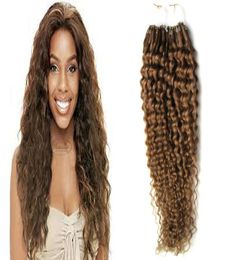 Brazilian kinky curly hair micro loop human hair extensions Micro Link Hair Extensions 1024 inch 1gstrand 100g Micro Ring Extens3557386