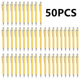 Pens 50Pcs Bamboo Pen Bamboo Wood Ballpoint Pen 1.0mm Tip Office School Wrting Stationery Business Signature Ball Pens