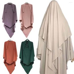 Ethnic Clothing Overhead One Piece Prayer Scarf Women Muslim Ramadan Hijab Khimar Islamic Burqa Arabic Turkey Headdress Niqab Abayas