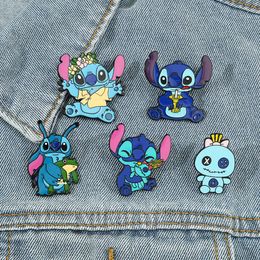 40colors Blue elf friends bear duck mouse horror characters Cute Anime Movies Games Hard Enamel Pins Collect Metal Cartoon Brooch Backpack Hat Badges
