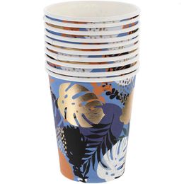 Disposable Cups Straws Paper Cup Household Beverage Party Drinks Outdoor Coffee Packaging