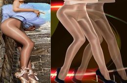 Sports Socks Women Lady Sexy Sheer Oil Shiny Glossy Glitter Pantyhose Tights Stocking US3485285