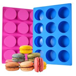 Baking Moulds 2Pcs Round Chocolate Cookie Moulds 12-Slot Cylinder Dessert Silicone Candy Mini Cakes Jelly Tools DIY Cooking Props