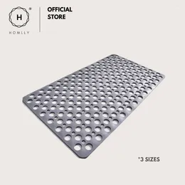 Bath Mats Homlly TPE Non Slip Shower Tub Mat With Hundreds Drainage Holes And Suction Cups
