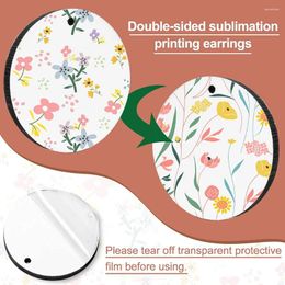 Storage Bags 30Pcs Sublimation Blank Earrings Round MDF Board White Heat Transfer Unfinished For Jewellery DIY Making