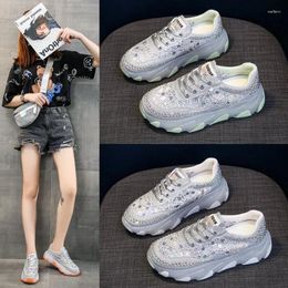 Casual Shoes Women Breathable Walking Mesh Flat Woman White Sneakers 2024 Tenis Feminino Female Platform