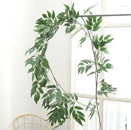 Party Decoration The Artificial Willow Vine Green Rattan For Wedding And Home Garden Decorations Hanging Decorative Leaves