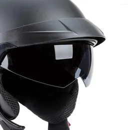 Motorcycle Helmets Half Helmet Retractable Visor Face Fit For Bike Cruiser Scooter ATV