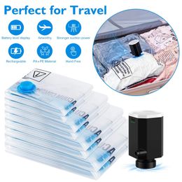 Vacuum Storage Bags 10/18Pc Space Saver Bag for Travel Clothes Comforter Blanket Compressed Organiser 240408