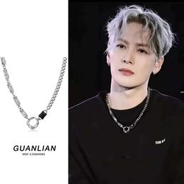 Necklace Mens Fashion Trend Wang Jiaers Collarbone Chain Personalized Simple and Handsome Hip-hop Unisex Accessories