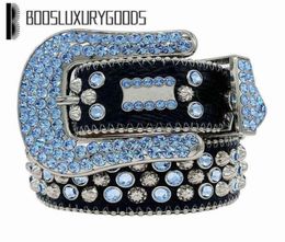 2022 Designer Belt Simon Belts for Men Women Shiny diamond belt Black on Black Blue white multicolour 2251 ruirong18231149036316
