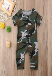 Fashion Cool Boy Jumpsuits 024M UK Stock Newborn Kids Baby Boy Girl Camouflage Romper Jumpsuit Outfit Clothes G2205214860069