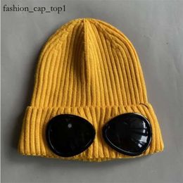 Designer CP Beanie Caps Men's Luxury Ribbed Knit Lens Hats Women's Extra Fine Merino Wool Goggle Beanie Men Women Street Popular Cold Proof Fashion Hat 6053