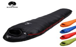 Black Snow Outdoor Camping Sleeping Bag Very Warm Down Filled Adult Mummy Style Sleep Bag 4 Seasons Camping Travel Sleeping Bag 221907930