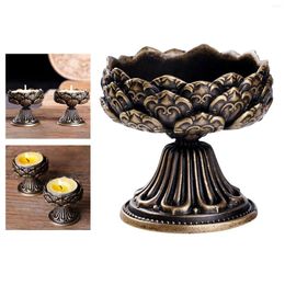 Candle Holders Lotus Holder Copper Buddhist Tealight Votive Stand Home Office Decoration