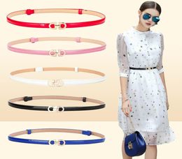 Women Belts PU Leather Skinny Adjustable Thin Belt Candy Colours Leather Waist strap Sweetness Female Waistband For Dress8255728