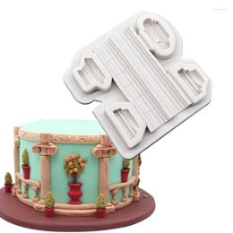 Baking Moulds Roman Column Silicone Cake Mold Sugarcraft Chocolate Cupcake Resin Tools Fondant Decorating