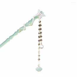 Hair Clips Retro Chinese Hairpins With Hypoallergenic Acetic Acid Tassel Headdress For Cheongsam Clothes Tea Wear