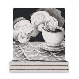 Table Mats Tea And Courage Ceramic Coasters (Square) Pot Stand Drink Set