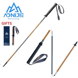 Poles Aonijie E4201 Mpole Folding Ultralight Quick Lock Trekking Poles Hiking Pole Race Running Outdoor Walking Stick Carbon Fibre