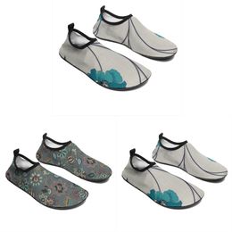 men women customized wading shoes cartoon animal design diy word black white blue red slip-on mens trainer gai 015