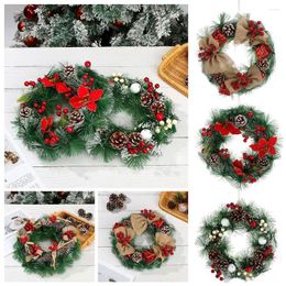 Decorative Flowers Gifts Xmas Tree Decor Wall Decorations Christmas Wreath Hanging Ornament Garland Pine Needle