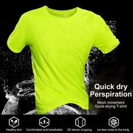 Solid T shirt for Men Women Tee Top Quick Dry Polyester Short Sleeve Gym Fitness Tshirts Pullover Tops 240426