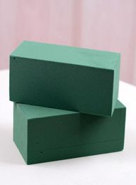 10Pcs Floral Blocks Brick Flower Holder Florist Flower Styro Green Bricks applied Dry or Wet for Artificial Flowers Q11265704205