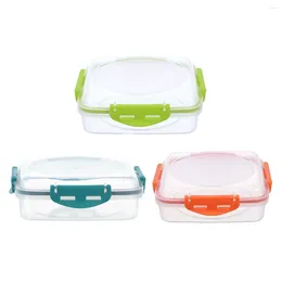 Dinnerware 3 PCS Sandwich Containers - Microwave And Dishwasher Safe Kitchen Storage With Upgraded Snaps Lunch Boxes