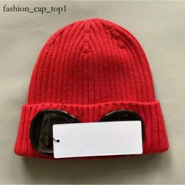 Designer CP Beanie Caps Men's Luxury Ribbed Knit Lens Hats Women's Extra Fine Merino Wool Goggle Beanie Men Women Street Popular Cold Proof Fashion Hat 7750