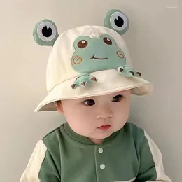 Berets Baby Bucket Hat 2024 For Kids Spring Outdoor Boys Girls Sun Summer Cute Flog Toddler Children's Fisherman Cap Cotton