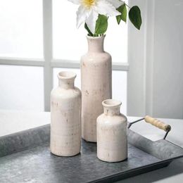 Vases Vintage Ceramic Crackle Glaze Antique Vase Set Of Three Home Accessories Desktop Hydroponic Plants Dried Flower Arrangement