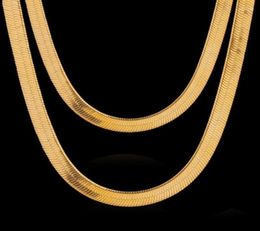 Whole 24k Colour Plated Brass Chain Necklace For Women Herringbone Chains Jewellery Making Gift2620300