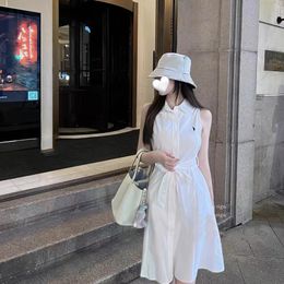 Designer new sleeveless shirt dress for women