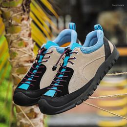 Fitness Shoes Professional Men Spring Autumn Outdoor Mountain Climbing Suede Leather Male Hiker Trekking Sneakers