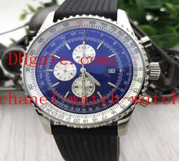 3 Colour Navitimer D13022 Chronograph Quartz Men039s Watch Stainless Steel Black Men039s Sport Watches Rubber Bands2001932