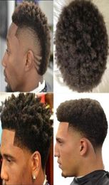 afro hair full lace toupee brazilian virgin human hair afro curl men wig afro kinky curly toupee for black men 2052867