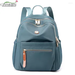 School Bags Womens Fashion Backpack 9 Color Nylon Travel Shoulder For Teenagers Girls Simple Big High-quality Women Knapsack
