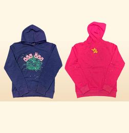 Men's Hoodies Sweatshirts Red Sp5der Young Thug 555555 Angel Hoodies Men Women 1 1 Best Quality Printing Spider Web Pullover Sweatshirts 220912H9343140