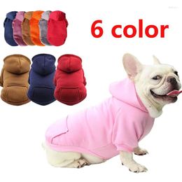 Dog Apparel Plain Hoodie Clothes Winter Warm Pet For Small Dogs Puppy Coat Jackets Sweatshirt Cat Jacket Costume
