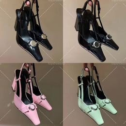 Дизайнерские каблуки женские каблуки Slingback 2024 Новые брендные насосы