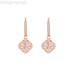 Designer Swarovskis Jewellery Shi Jia 1 1 Original Template Beating Heart Clover Earrings Female Swallow Crystal Inspirational Earrings Female Generation