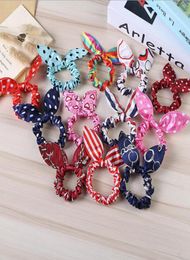 Rabbit Ears Hairband Elastic Hair Bands Polka Dot Ponytail Holders Fashion Women Girls Rubber Bands Scrunchie Hair Accessories 16 9865548