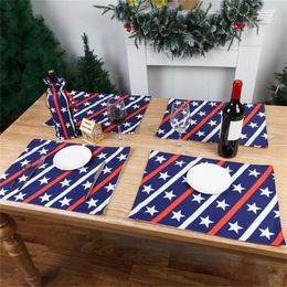 Table Mats Set Of 4 Dinner American Placemats Independence Day