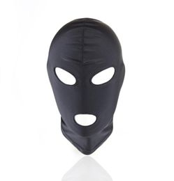 Sexy PU Leather Latex Hood Black Mask 4 tyles Breathable Headpiece Fetish BDSM Adult for party8837964
