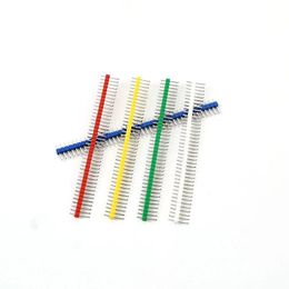 2024 10pcs 40 pin 1x40 Maschio singolo Maschio 254 Connettore di intestazione per pin Breaklable Strip per progetti di elettronica fai -da -te e prototipazione per 40 pin