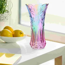 Vases Crystal Glass Vase Flower Arrangement Container Adornment Wedding Decorations Green Dill Floral Ornament Office Pot