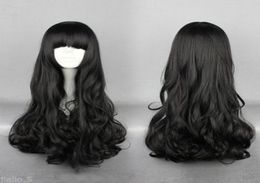 New High Quality Fashion Picture wig gtGood Quality 80cm Long Curly Cosplay RWBY Blake Belladonna Black Cosplay Wi9825305